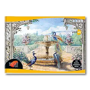 YOUVA Navneet Youva Paper|Black Drawing Book For Students And Budding Artists|A3 Size-29.7 Cm X 42 Cm|36 Pages|Pack Of 3, Watercolor